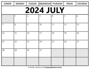July 2024 Calendar Segoe UI Font