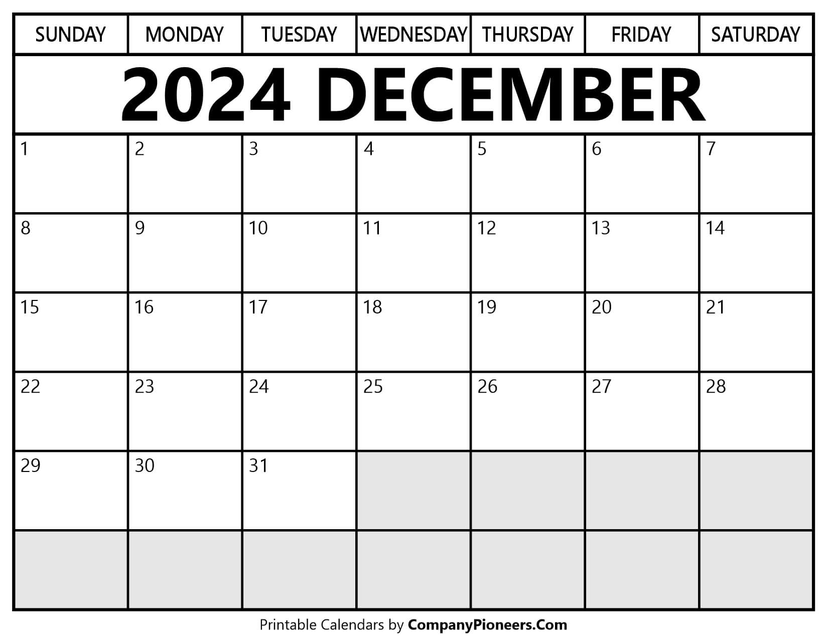 December 2024 Calendar Segoe UI Font