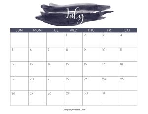 Cute June 2026 Calendar Printable Water Color